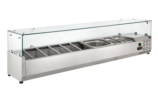 Kühlaufsatz ECO 9 x GN 1/4 mit Glasaufsatz 1800 mm