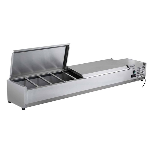 Edelstahl-Kühlaufsatz ECO 10 x GN 1/4