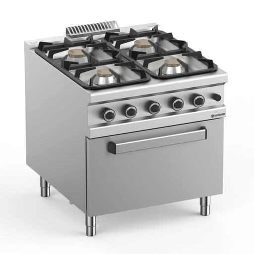 Gasherd  Serie 900 - 80/90 mit Gasbackofen - 4 Kochstellen - 43 kW