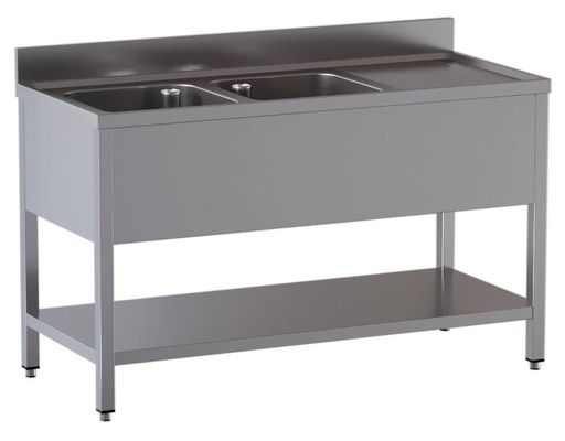 Spültisch ECO 15x7 mit 2 Becken links
