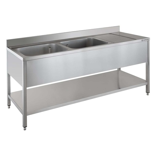 Spültisch ECO 20x7 mit 2 Becken links