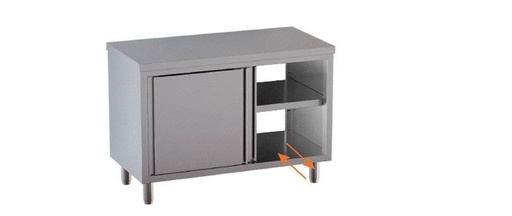 Edelstahl Durchreicheschrank ECO 12x6 mit Schiebetüren