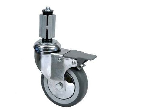 2 x 1x Rolle mit Bremse für ECO-Arbeitstische