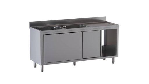 Spülschrank ECO 16x7 mit 2 Becken links