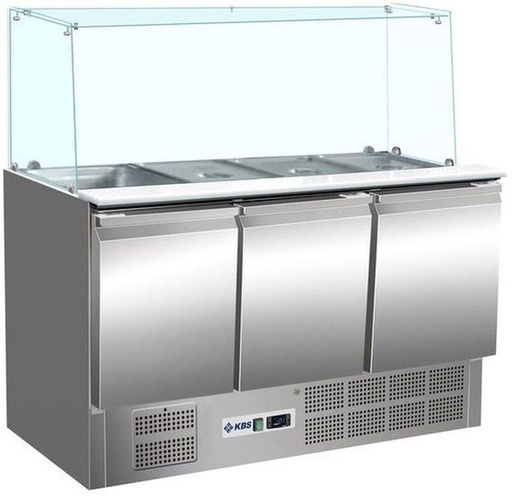Saladette gerader Glasaufbau KBS 904