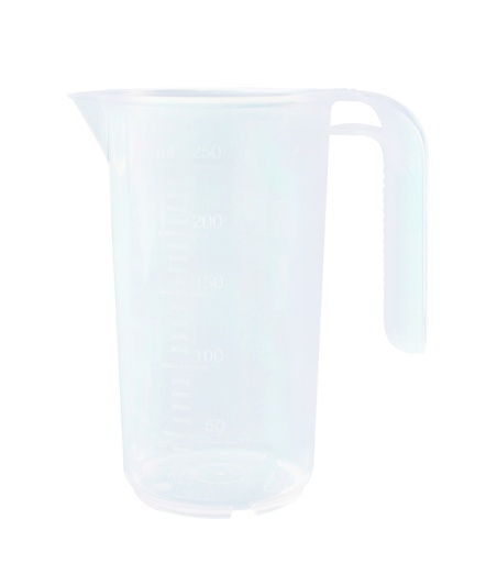Meßbecher aus Polypropylen, 0,25 l, natur