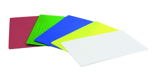 Einsteckkarten-Set, LDPE, 85 x 49 mm, 5-farbig