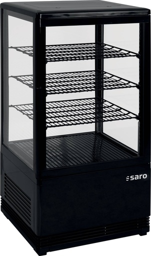 SARO Mini-Umluftkühlvitrine, 68 Liter, SC 70 schwarz
