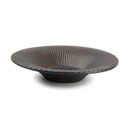 Tiefer Teller Gestreift aus Porzellan, ø 26 cm, H 5,5 cm