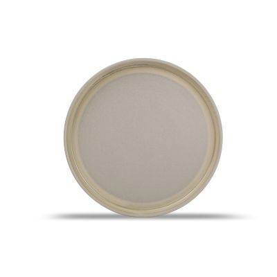 Teller Structo aus Porzellan, Ø 20,5 cm, H 1,5 cm, braun
