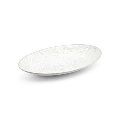 Servierplatte Cloud Halo aus Porzellan, 40 x 25,5 cm