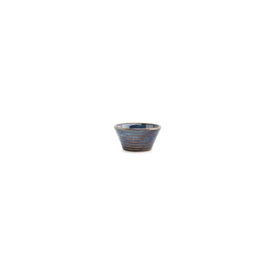 Schale konisch Linie aus Porzellan, ø 8 cm, H 4 cm, blau