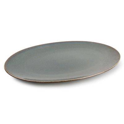 Teller Cirro aus Porzellan, 36 x 25,5 cm, grün