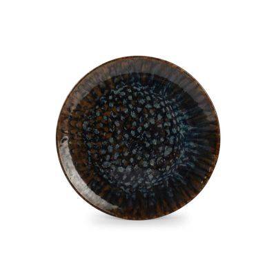 Teller Resto aus Porzellan, 30 cm, braun & blau