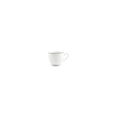 Mokkatasse schwarzer Rand Basic White, 10 cl