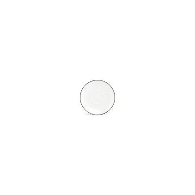 Mokka-Untertasse schwarzer Rand Basic White, 12,5 cm