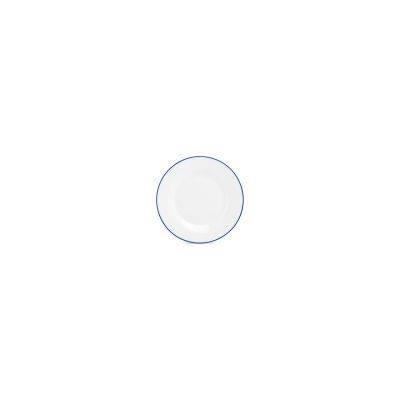 Teller blauer Rand Basic White, 15 cm