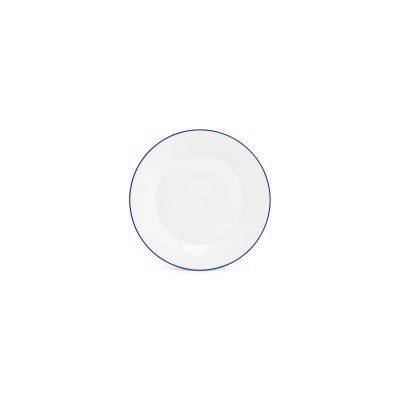 Teller blauer Rand Basic White, 24 cm