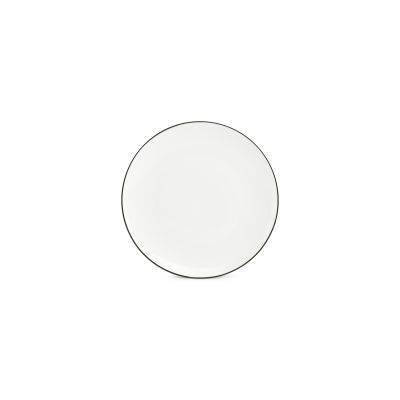 Teller Coupe grüne Rand Basic White, 24 cm