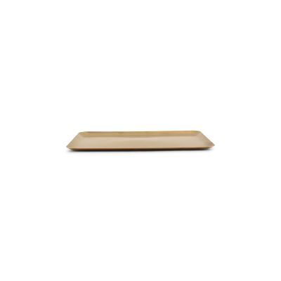 Servierplatte antikgold Serve aus Edelstahl, 30 × 20 × 1 cm