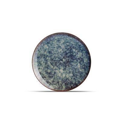 Teller Hazy aus Porzellan, 26 cm, blau