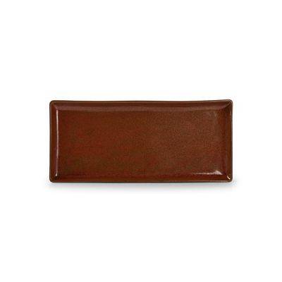 Servierplatte, Tapa aus Porzellan, 36 × 16 × 2,5 cm, rot