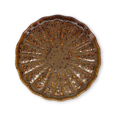 Teller Herbst Umi, 25 cm, bernstein