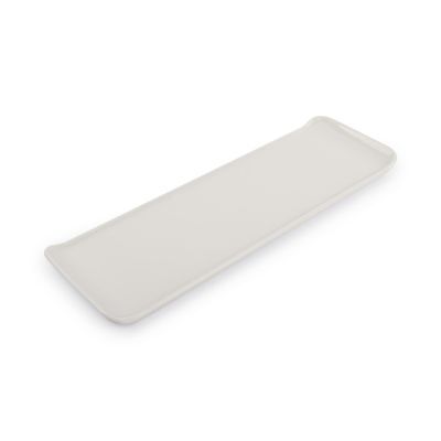 Servierplatte Cirro aus Porzellan, 30 x 9,5 cm, weiß