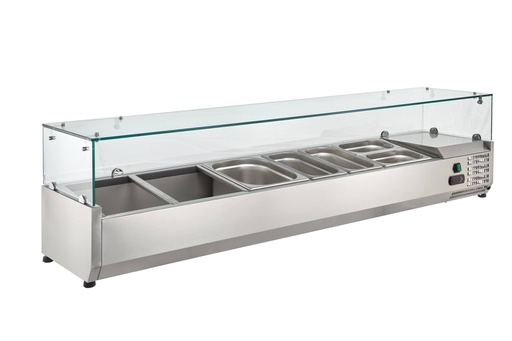 Kühlaufsatz ECO 5x GN 1/3 + 1x GN 1/2 mit Glasaufsatz