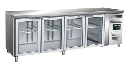 SARO Kühltisch, 4 Glastüren, Modell GN 4100 TNG