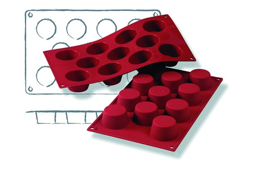 Mini-Muffin Backformen aus Silikon, 300 x 175 mm