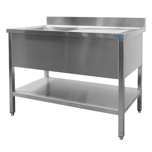 SARO Spültisch 1 Becken, links - B 1600 x T 600 mm