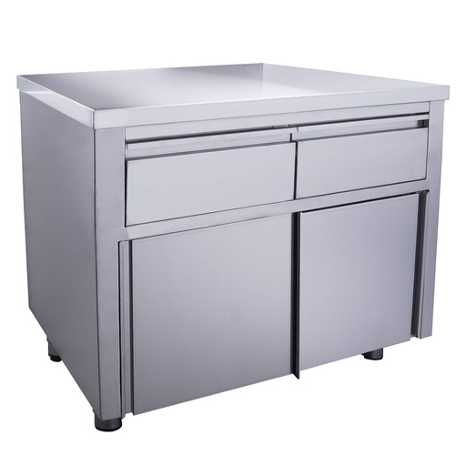 SARO Schiebetürenschrank mit 2 Schubladen, 1000x700mm