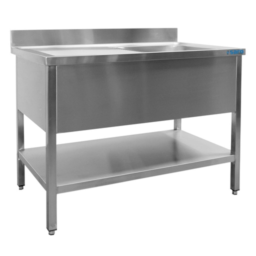 SARO Spültisch 1 Becken, rechts - B 1600 x T 700 mm