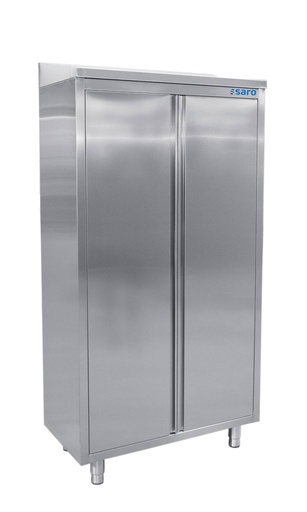 SARO Edelstahlhochschrank, 2 Flügeltüren, Breite 1000mm