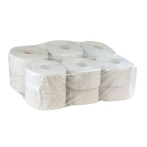 Toilettenpapier Großrolle 1-lagig, recycling, 130 m lang, 9 cm breit | 12 Rollen/Sack