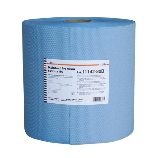 Putztuchrolle Multitex®Premium extra z 80, blau, 34 x 32 cm, 475 Blatt/Rolle | 1 Rolle