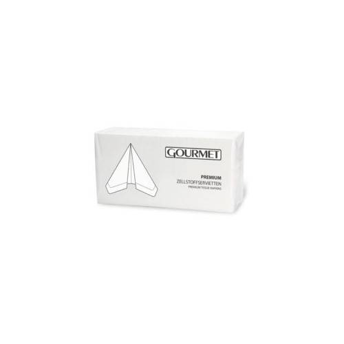 Tissue-Servietten 33 x 33 cm, 3-lagig, 1/4 Falz 1500 Stück/Karton | weiß