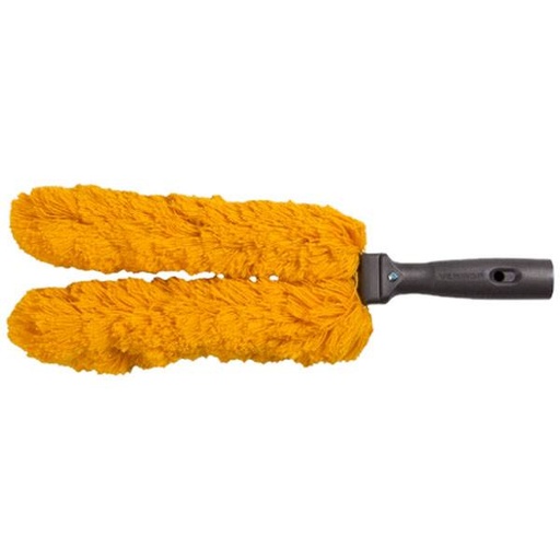 Gabelmop Vermop mit Franze, U-Form, gelb mit Handgriff | zum Aufstecken