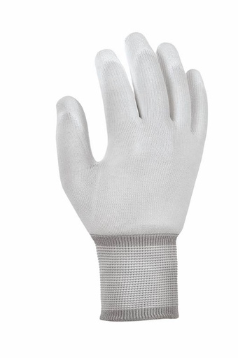 Polyester-Strickhandschuhe mit PU-Beschichtung, weiß | Größe XXL
