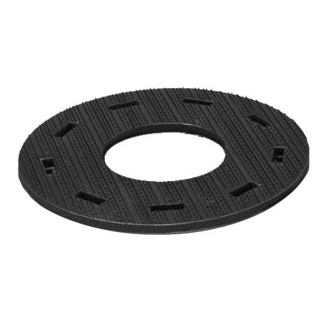 Zubehör/Ersatzteil: Padhalter mit Moosgummi für Einscheibenmaschine | Ø 430 mm, innen-Ø 160 mm - 17" Igel schwarz