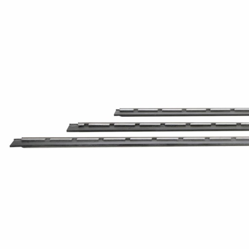 S-Schiene 55 cm komplett mit hartem Gummi, Schiene Edelstahl | NE55H