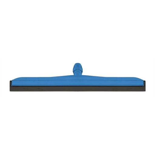 Moosgummiwischer/Wasserschieber/Bodenwischer 45 cm, doppelt, Kunststoffkörper, schwarzer Gummi | blau