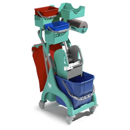 Reinigungswagen "Nick Plus 120" grün | 15-Liter