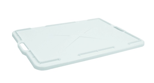 Deckel für Stapelbehälter aus HDPE, 470 x 750 mm, weiß