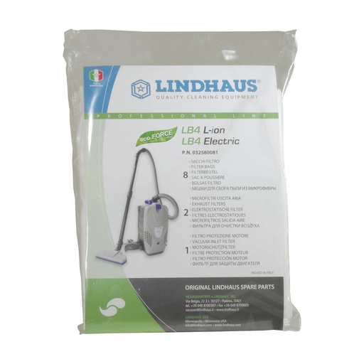 Staubsaugerbeutel LB4 Mikrofiler | 8 Stück+ 2 Mikrofilter+ 1 Motorfilter