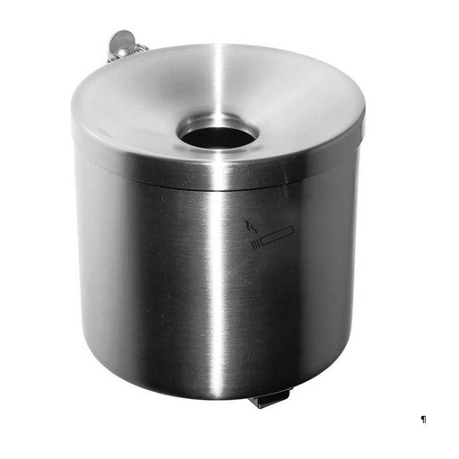 Aschenbecher, Wandaschenbecher mit Deckel, Edelstahl