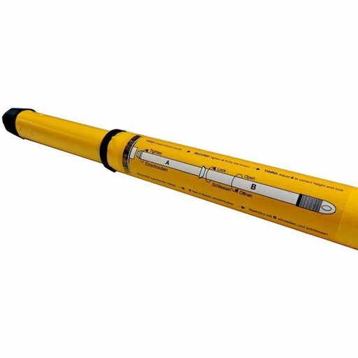 Teleskopstiel aus Alumimium, gelb, lackiert mit Gewinde | 3,40 m