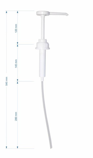 Dosierpumpe für 20-, 25- und 30-Liter-Kanister, ca. 30 ml pro Hub, Ansaugschlauch 31 cm individuell kürzbar | DIN61