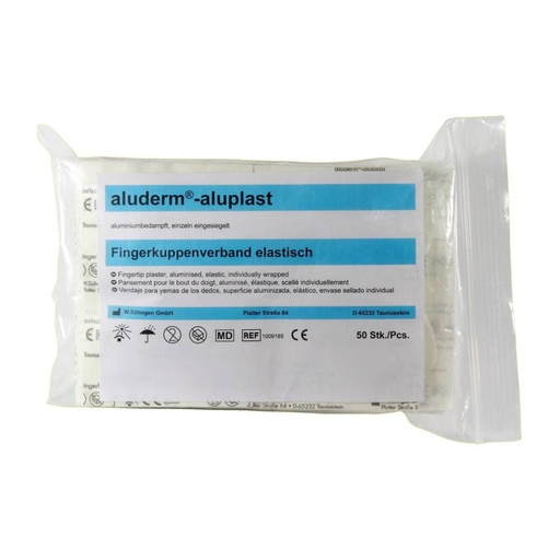 aluderm® -aluplast elastisch, ca. 4,3 x 7,2 cm | 50 Stück einzeln eingesiegelt